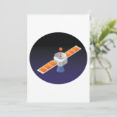 Satelliet in de ruimte kaart (Staand voorkant)