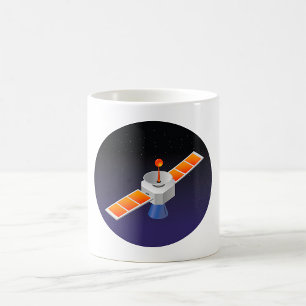 Satelliet in de ruimte koffiemok