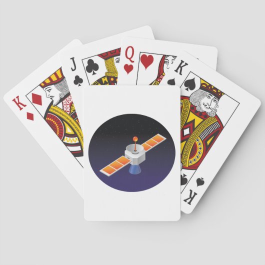Satelliet in de ruimte pokerkaarten (Achterkant)