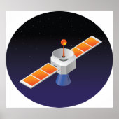 Satelliet in de ruimte poster (Voorkant)