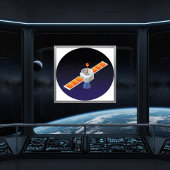 Satelliet in de ruimte poster