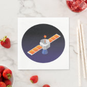 Satelliet in de ruimte servet (Insitu)