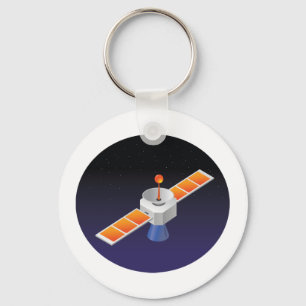 Satelliet in de ruimte sleutelhanger