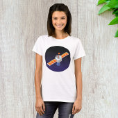 Satelliet in de ruimte t-shirt