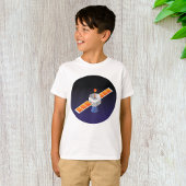 Satelliet in de ruimte t-shirt