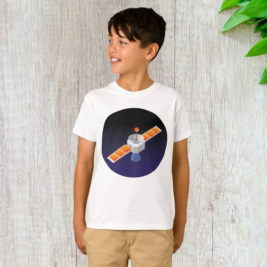 Satelliet in de ruimte t-shirt