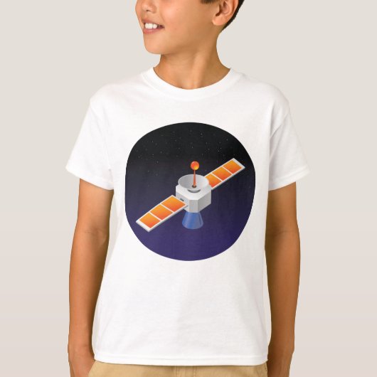 Satelliet in de ruimte t-shirt (Voorkant)