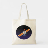 Satelliet in de ruimte tote bag (Achterkant)