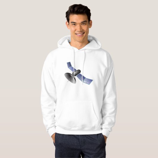 Satelliet Mannen Hoodie (Voorkant volledig)