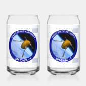 Satelliet Missiepatch Idaho Spudnik Blikvorm Glas (Voorkant)