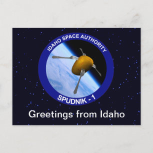 Satelliet Missiepatch Idaho Spudnik Briefkaart