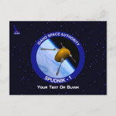 Satelliet Missiepatch Idaho Spudnik Briefkaart (Voorkant)