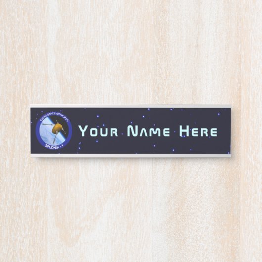 Satelliet Missiepatch Idaho Spudnik Deurbordje (Voorkant)