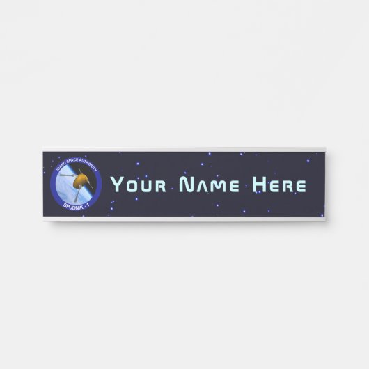 Satelliet Missiepatch Idaho Spudnik Deurbordje (Voorkant)