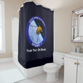 Satelliet Missiepatch Idaho Spudnik Douchegordijn (In situ)