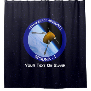 Satelliet Missiepatch Idaho Spudnik Douchegordijn