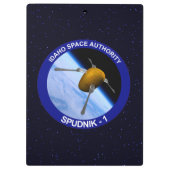Satelliet Missiepatch Idaho Spudnik Klembord (Achterkant)