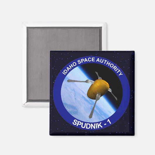 Satelliet Missiepatch Idaho Spudnik Magneet (Voorkant / Achterkant)