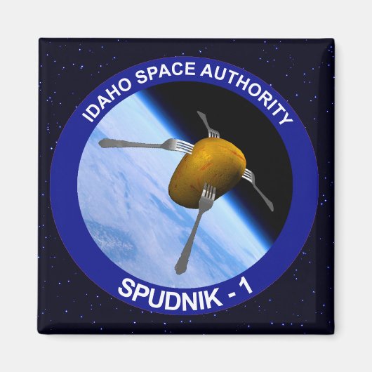 Satelliet Missiepatch Idaho Spudnik Magneet (Voorkant)