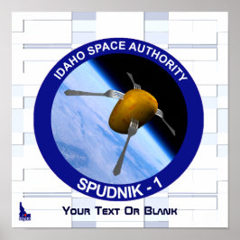 Satelliet Missiepatch Idaho Spudnik Poster