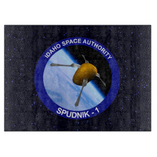 Satelliet Missiepatch Idaho Spudnik Snijplank
