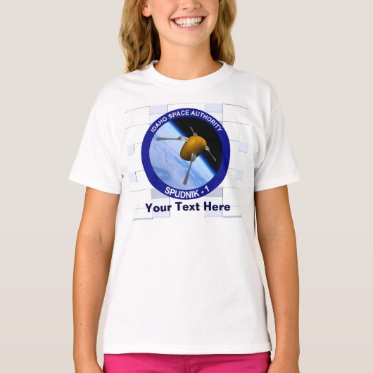 Satelliet Missiepatch Idaho Spudnik T-shirt (Voorkant)