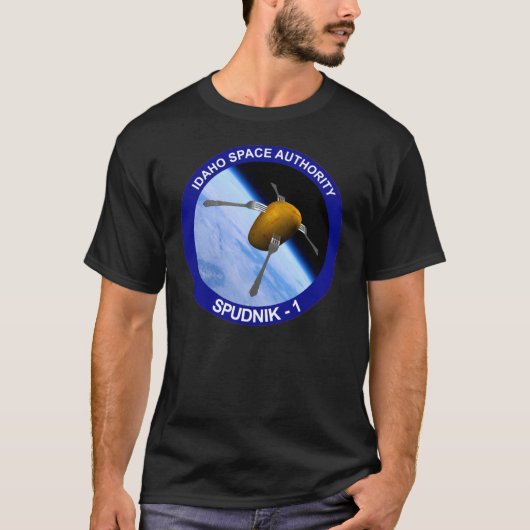 Satelliet Missiepatch Idaho Spudnik T-shirt (Voorkant)
