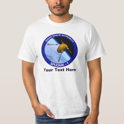 Satelliet Missiepatch Idaho Spudnik T-shirt (Voorkant)