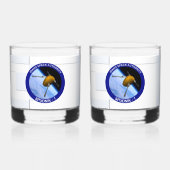 Satelliet Missiepatch Idaho Spudnik Whisky Glas (Voorkant)