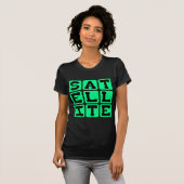Satelliet, object in een baan om de aarde t-shirt (Voorkant volledig)