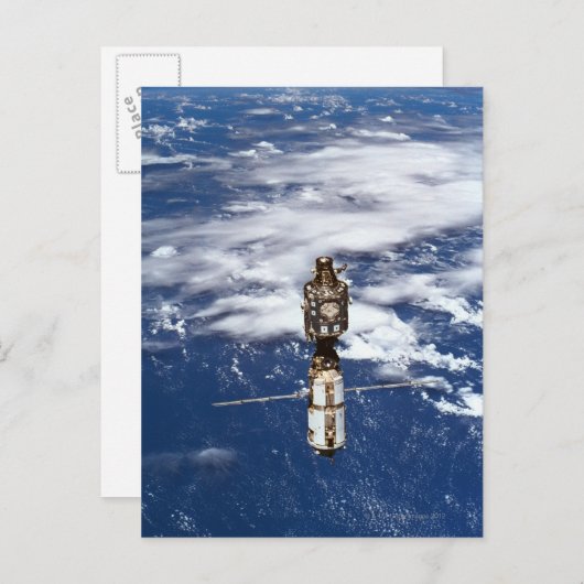 Satelliet Orbiting Earth 4 Briefkaart (Voorkant / Achterkant)