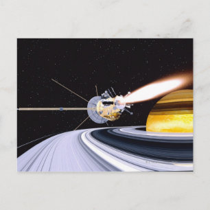 Satelliet rond Saturn Briefkaart