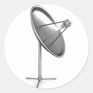 Satelliet Ronde Sticker