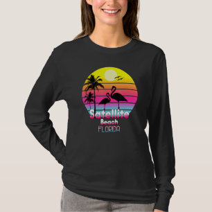 Satelliet strand Florida FL Zomer zonsondergang S T-shirt