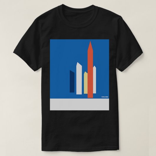 Satelliet torens kunst in Mexicaanse landschap beh T-shirt (Design voorkant)