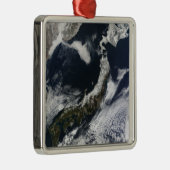 Satelliet uitzicht Japan Metalen Ornament (Rechts)