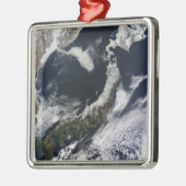 Satelliet uitzicht Japan Metalen Ornament (Links)