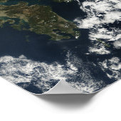 Satelliet uitzicht Japan Poster (Hoek)