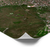 Satelliet uitzicht Parijs, Frankrijk Poster (Hoek)