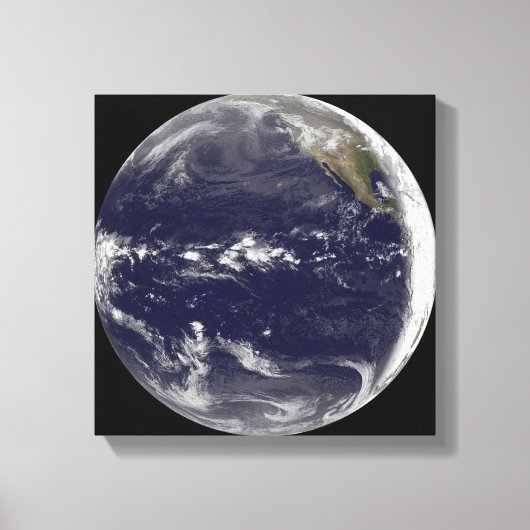 Satelliet-uitzicht van de aarde canvas afdruk (Voorkant)