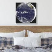 Satelliet-uitzicht van de aarde canvas afdruk (Insitu (Slaapkamer))