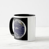 Satelliet-uitzicht van de aarde mok (Voorkant links)