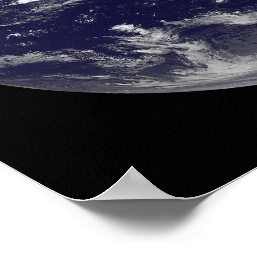 Satelliet-uitzicht van de aarde poster (Hoek)