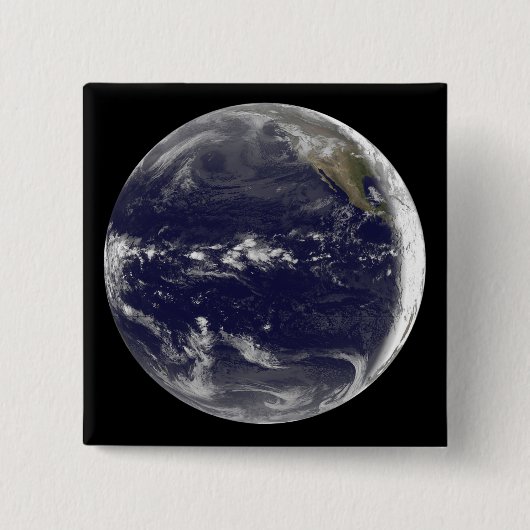 Satelliet-uitzicht van de aarde vierkante button 5,1 cm (Voorkant)