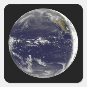 Satelliet-uitzicht van de aarde vierkante sticker
