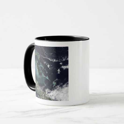 Satelliet-uitzicht van de Bahama-eilanden Mok (Voorkant links)