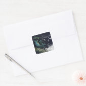 Satelliet-uitzicht van de Bahama-eilanden Vierkante Sticker (Envelop)