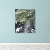 Satelliet-uitzicht van de Golf van Mexico 2 Canvas Afdruk (Insitu (Houten vloer))
