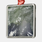 Satelliet-uitzicht van de Golf van Mexico 2 Metalen Ornament (Links)