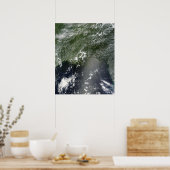 Satelliet-uitzicht van de Golf van Mexico 2 Poster (Keuken)